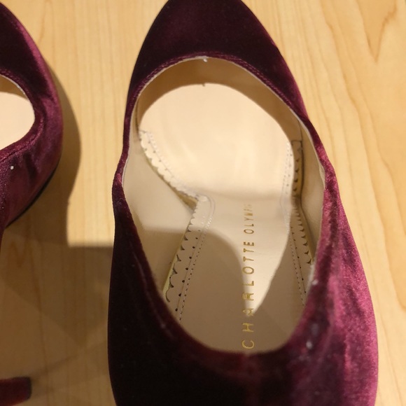 Charlotte Olympia burgundy platform heels size 36.5 - Picture 5 of 15